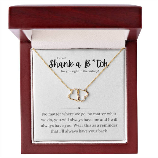 Shank a B*tch 10K Gold & Diamond Bestie Necklace