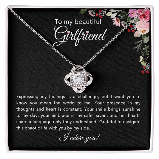 Beautiful Girlfriend - Express my Feelings Love Knot Necklace