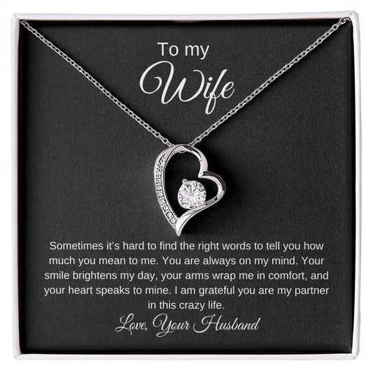 My Wife - Partner in this Crazy Life | Forever Love Necklace